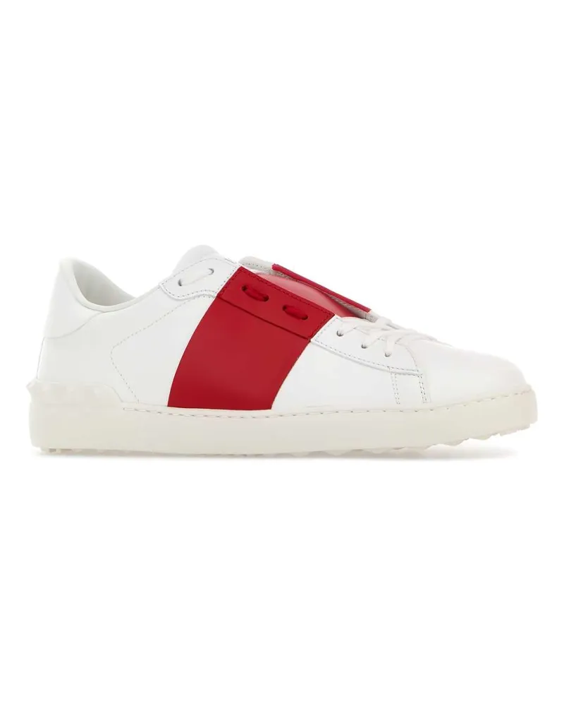 Valentino Garavani Men's Open Sneaker White Calf Leather White