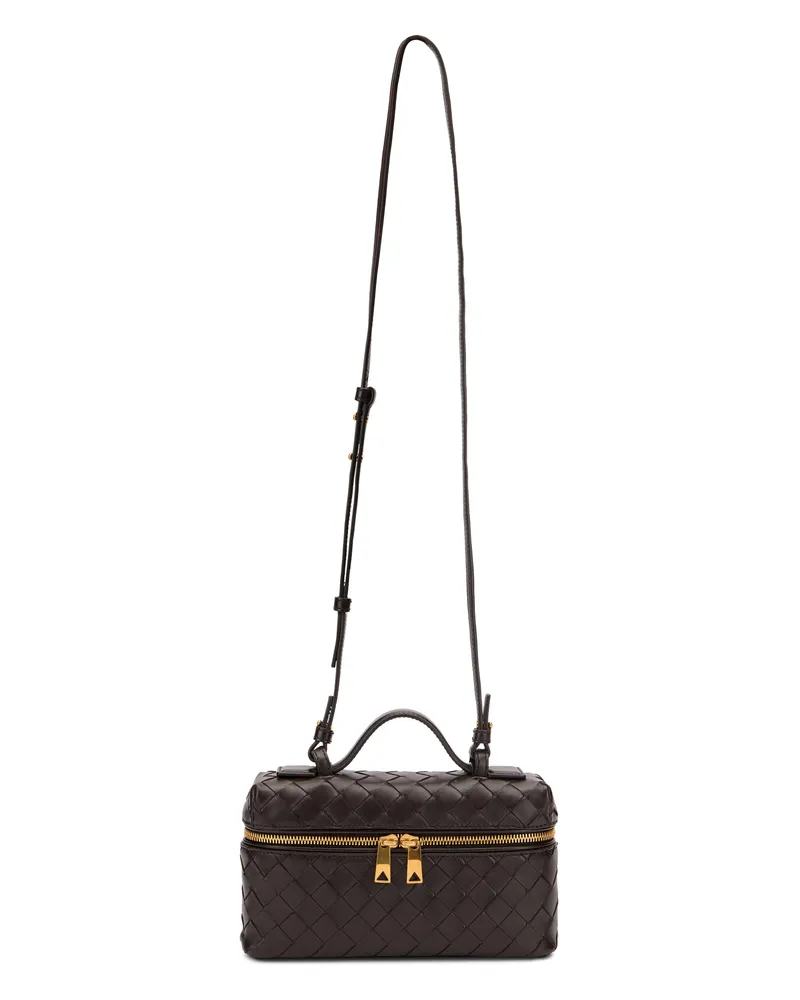 Bottega Veneta Calfskin Leather Shoulder Bag — Black Black