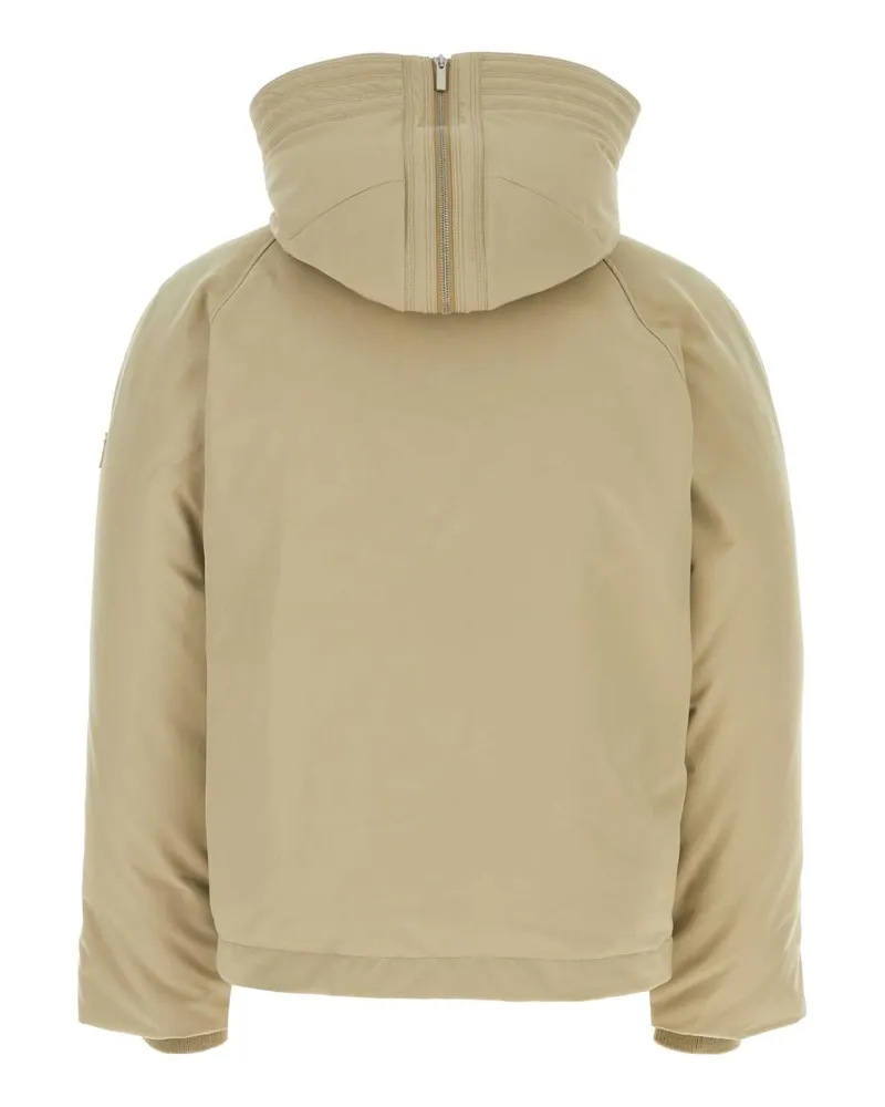 Ferragamo Men's Beige Polyester Blend Padded Jacket Sand Giubbini Beige
