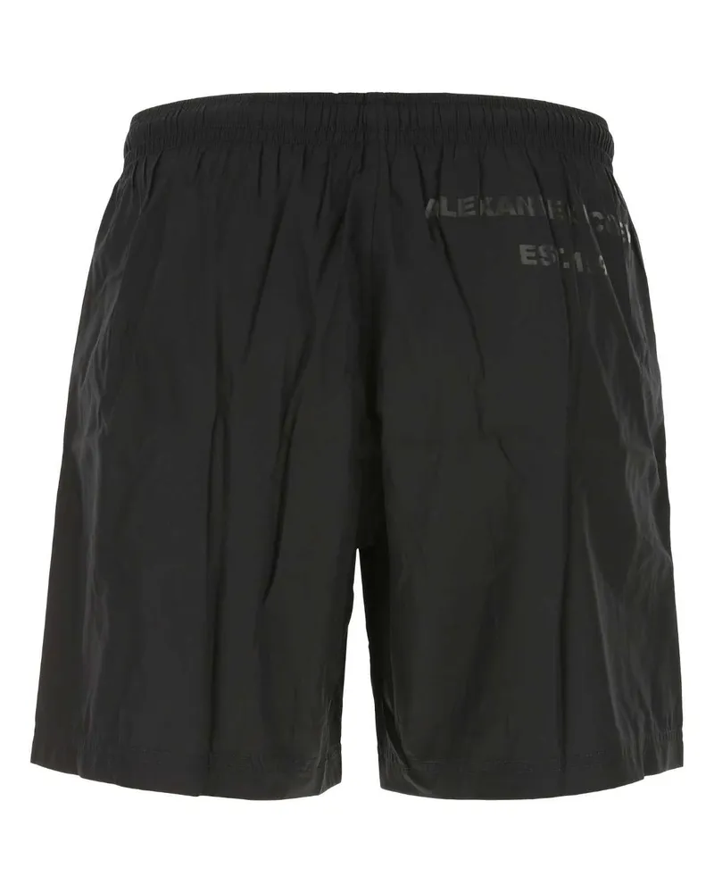 Alexander McQueen Men Black Nylon Swimming Shorts 1060 Costumi Da Bagno Swimwear Black