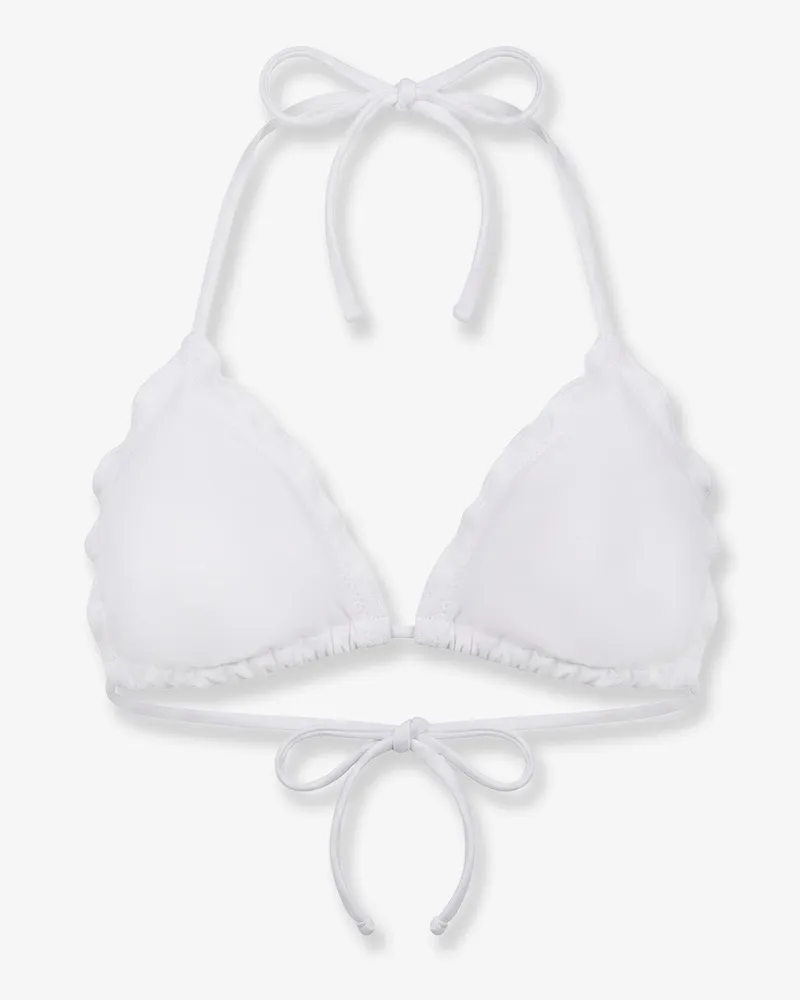 MC2 Saint Barth Women's Bikini Top Sagittarius Embroidered White Polyamide Swimwear Sea Clothing White