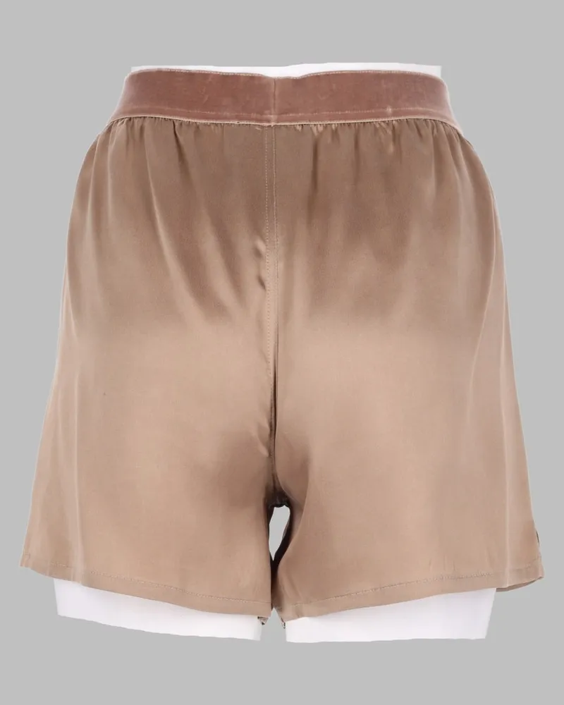 Tom Ford Silk Shorts — Beige Beige