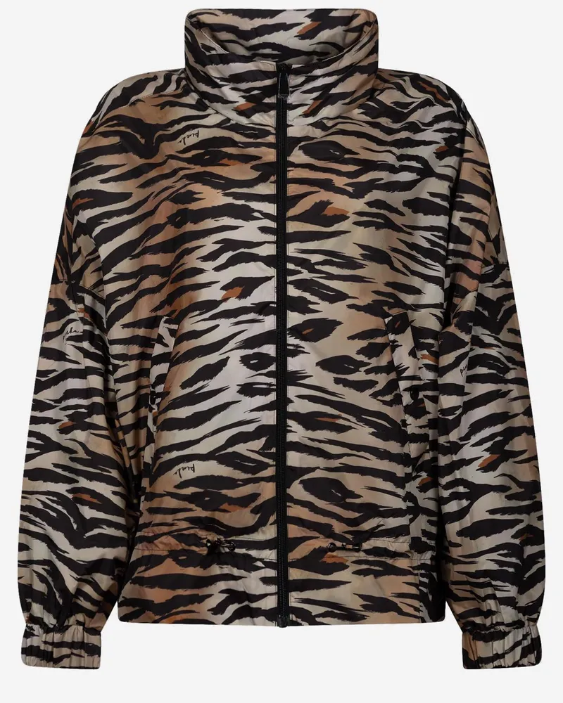 Pinko Women's Dotty Jacket With Animal Print Polyester Multicolor