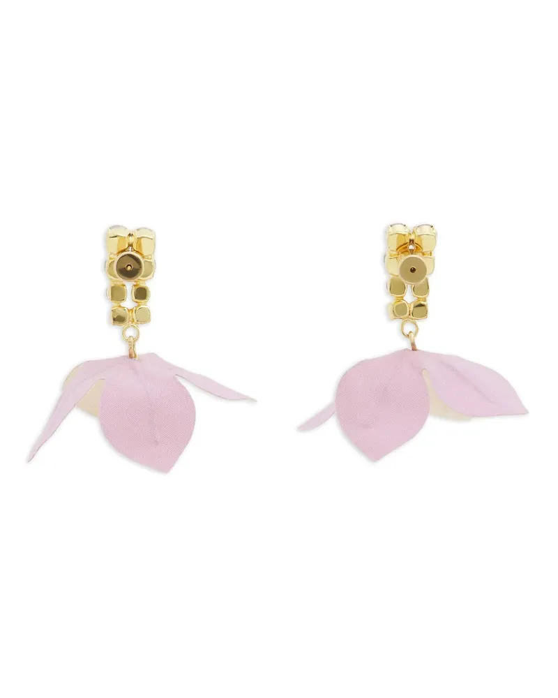 Marni Crystal-Embellished Flower Drop Earrings — Pink Pink