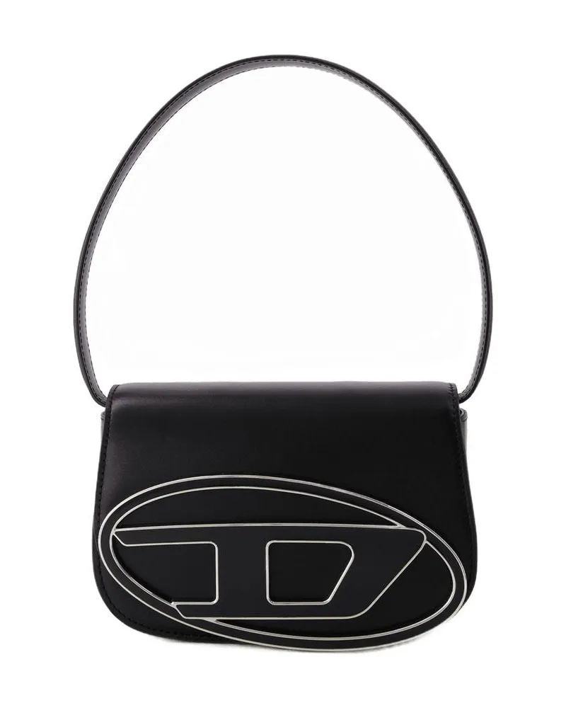 Diesel Women's Leather Shoulder Bag Black Cowhide Black