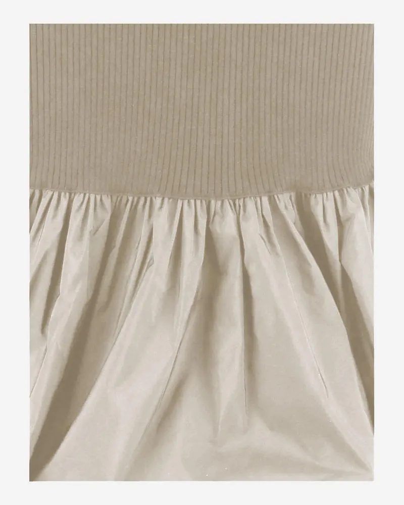 Patou Women's Long Dress Stretch Cotton Blend Beige Main Beige
