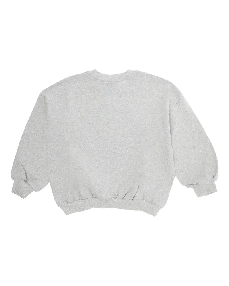 Mini Rodini Unisex Grey Cotton Sweatshirt With Bear Patch Top Gray