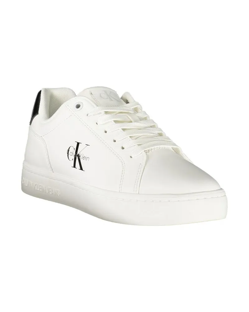 Calvin Klein Logo-Print Low-Top Sneaker — White White
