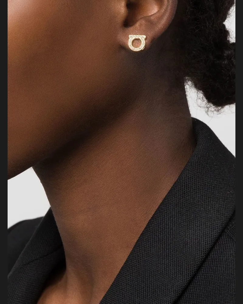 Ferragamo Gancini Earrings — Gold Gold