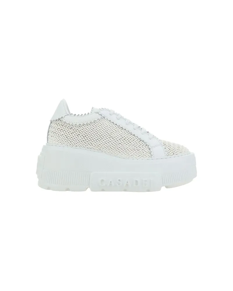 Casadei Women's White Other Fibres Sneakers White