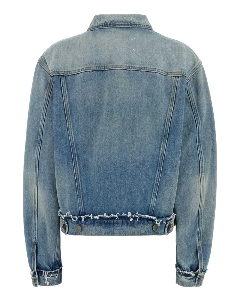 Maison Margiela Distressed Denim Jacket — Blue Blue