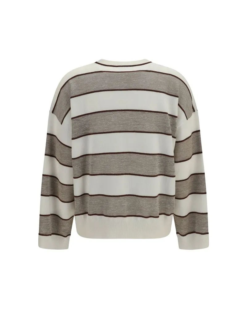 Brunello Cucinelli Women's Beige Wool Oves Aries Sweatshirt Clothing Beige
