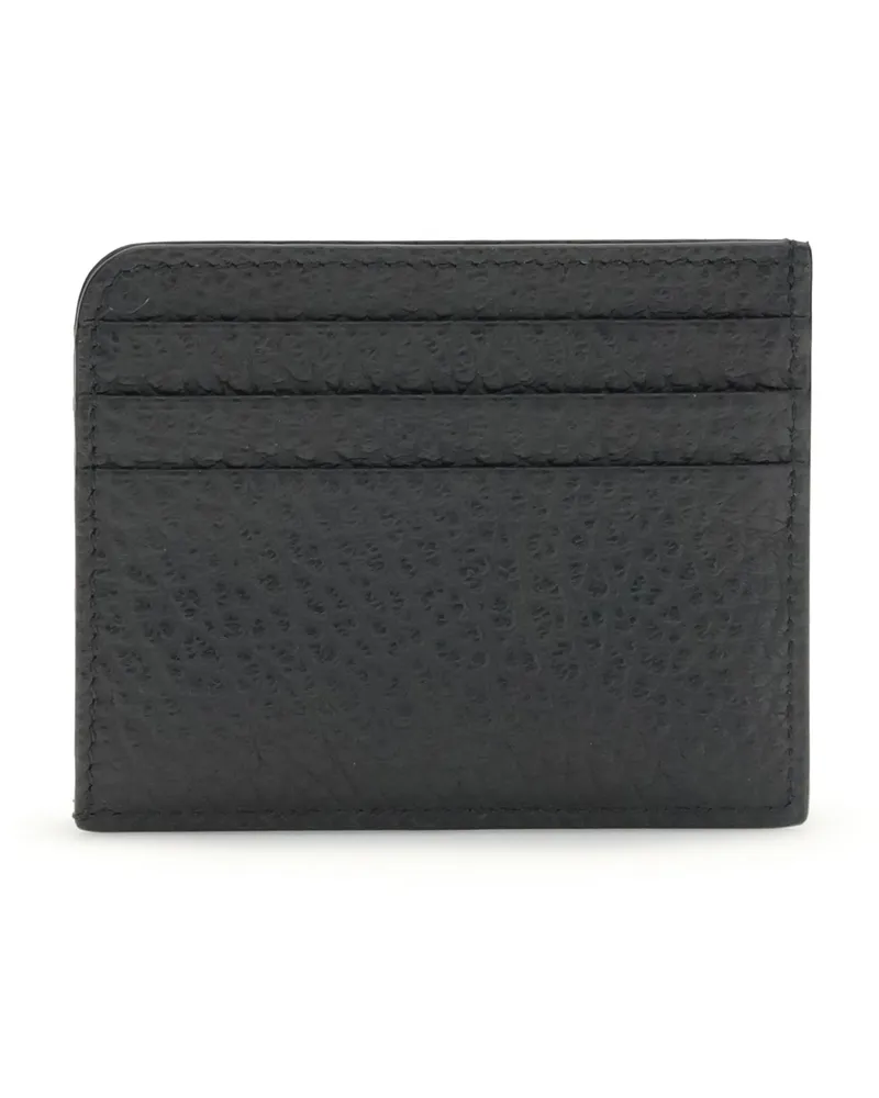 Maison Margiela Women's Leather Card Holder Black Calf Bos Taurus Wallet Black