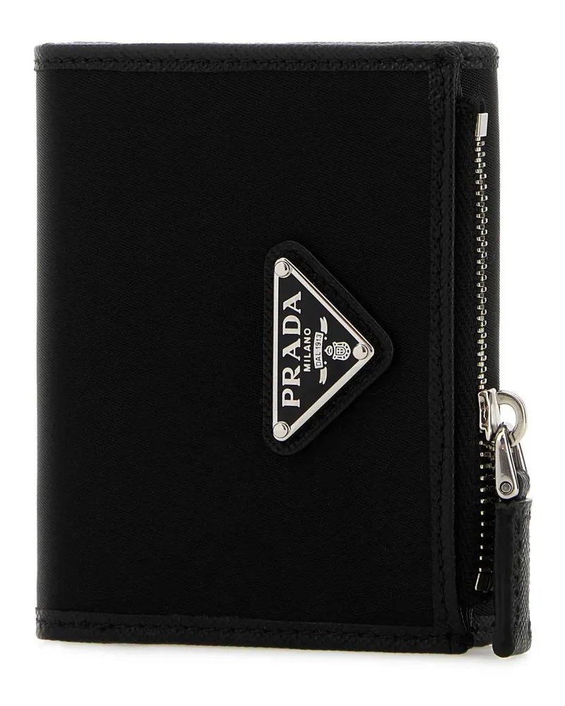 Prada Men's Black Canvas Wallet Nero Portafogli Black