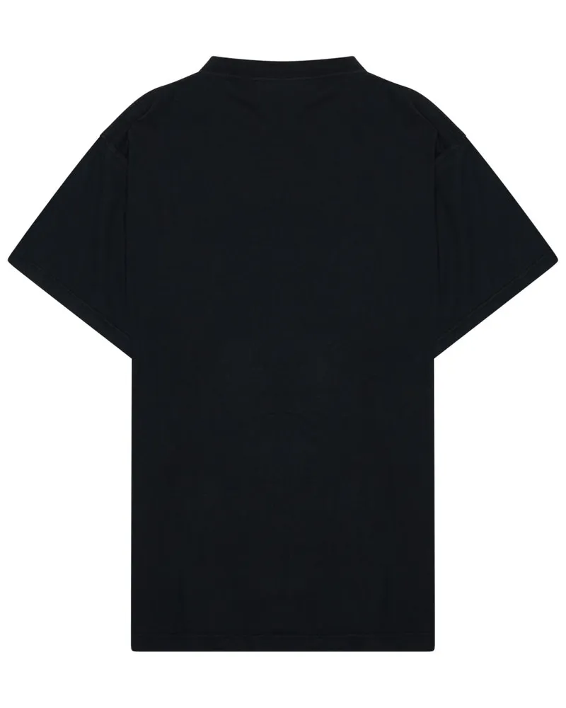 Balenciaga Logo-Print Cotton T-Shirt — Black Black