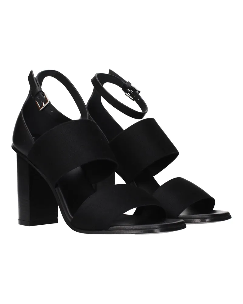 Max Mara Block Heel Platform Heel Sandal — Black Black