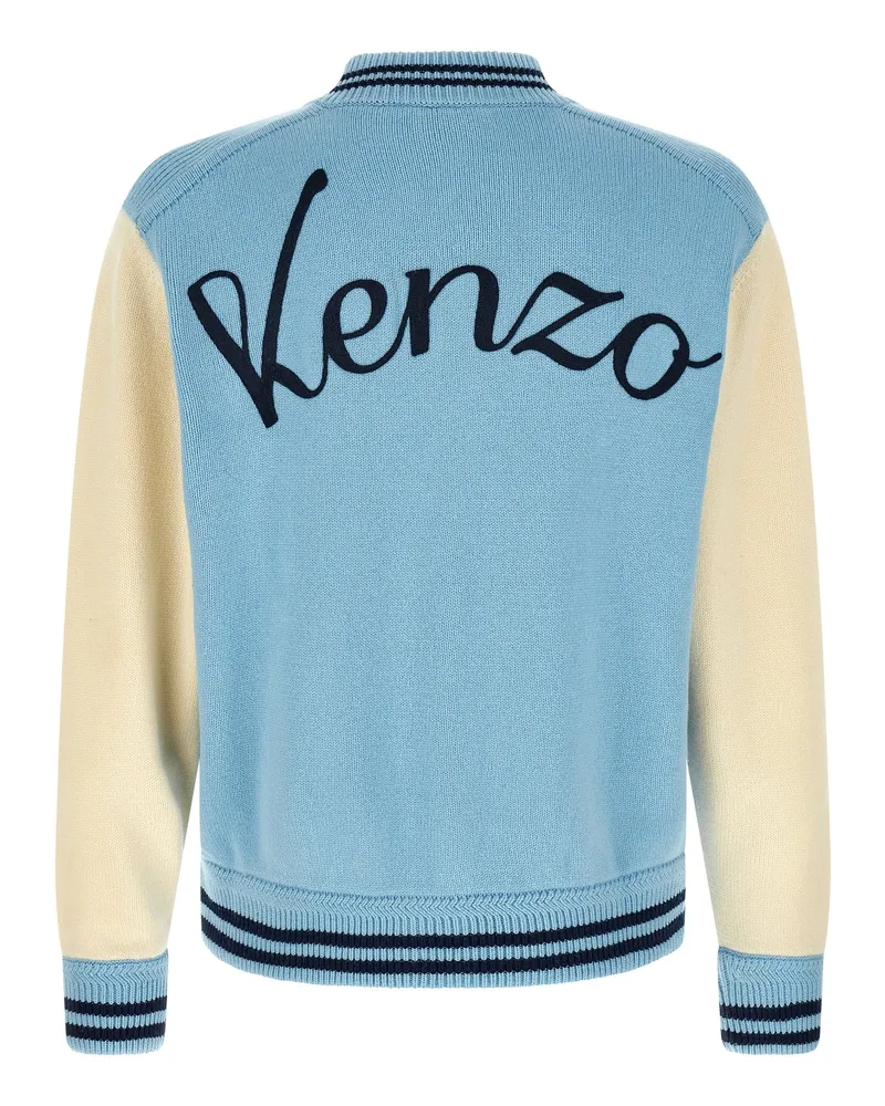 Kenzo Varsity Cardigan — Blue Blue