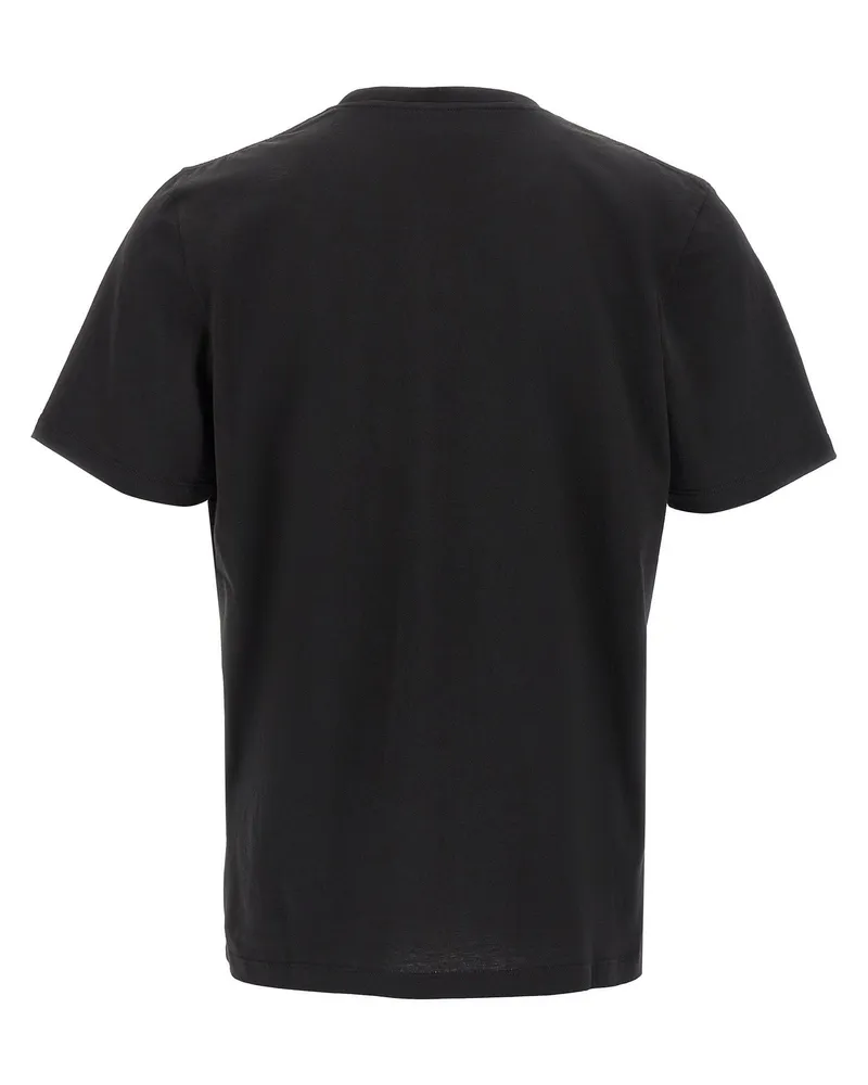 Saint Laurent Men Black Cotton T-Shirt Black