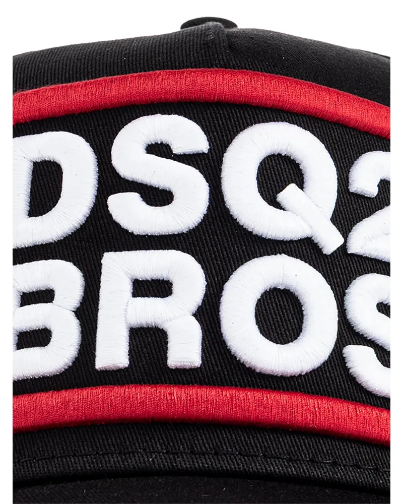 Dsquared2 BCM098905C000012124 Logo-Embroidered Baseball Cap — Black Black