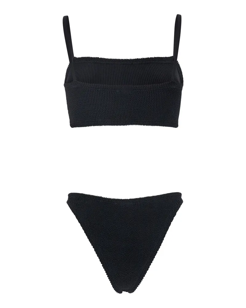 Hunza G Women's Bikini Gigi Black Ribbed Polyamide Swimwear Sea Clothing Black