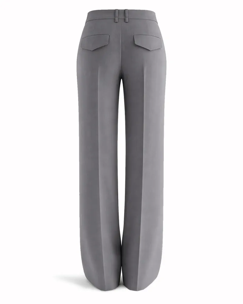 Jil Sander Wool Gabardine Trousers — Gray Gray