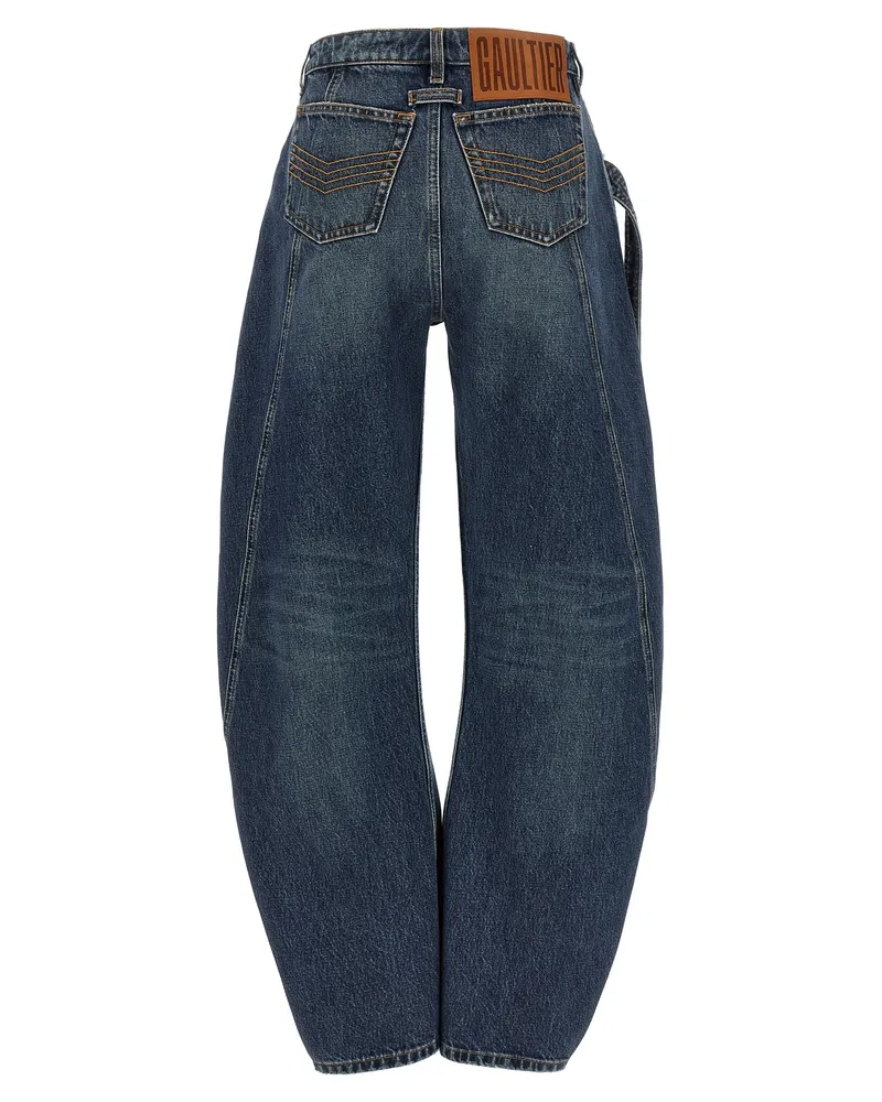 Jean Paul Gaultier Women's Blue Cotton Jeans Denim Clothing Blue