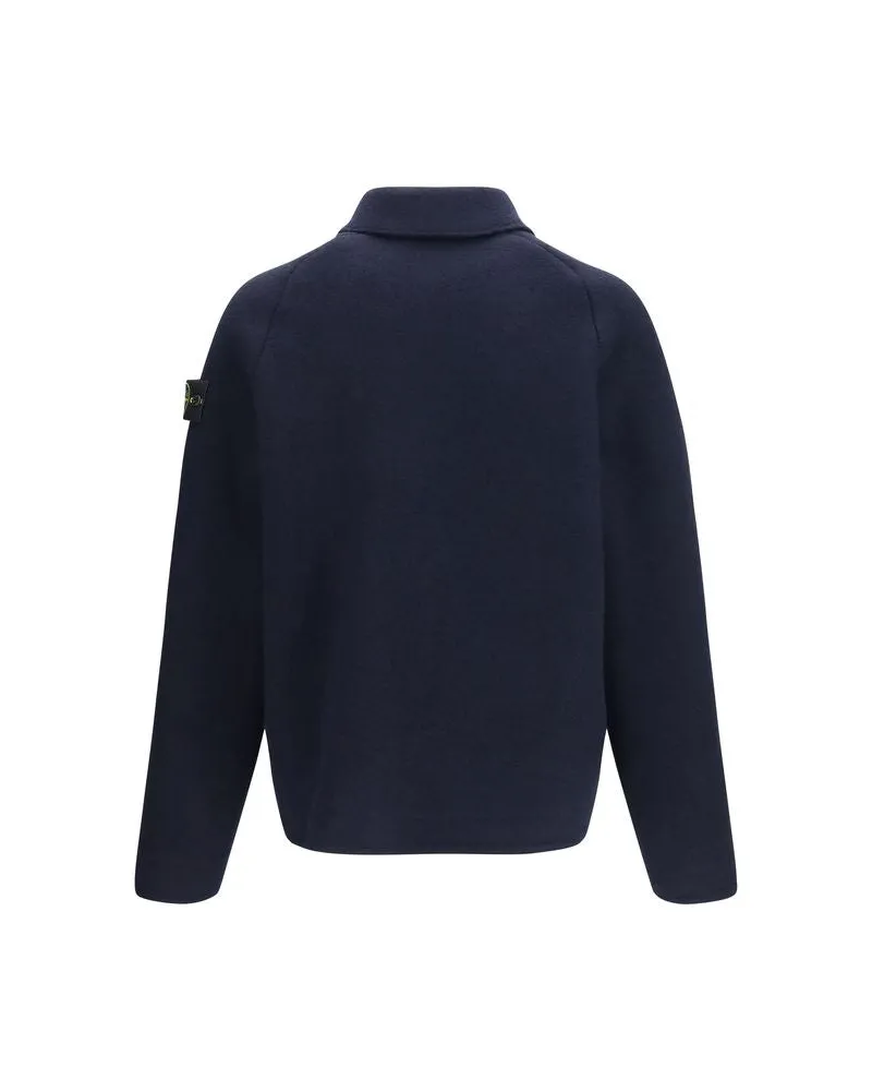 Stone Island Virgin Wool Jacket — Navy Navy