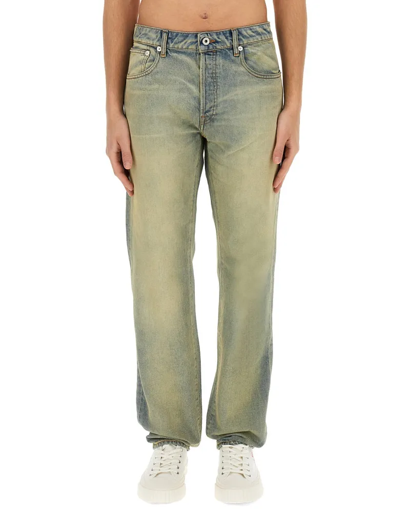 Kenzo Varsity Design Denim Jeans — Denim Denim