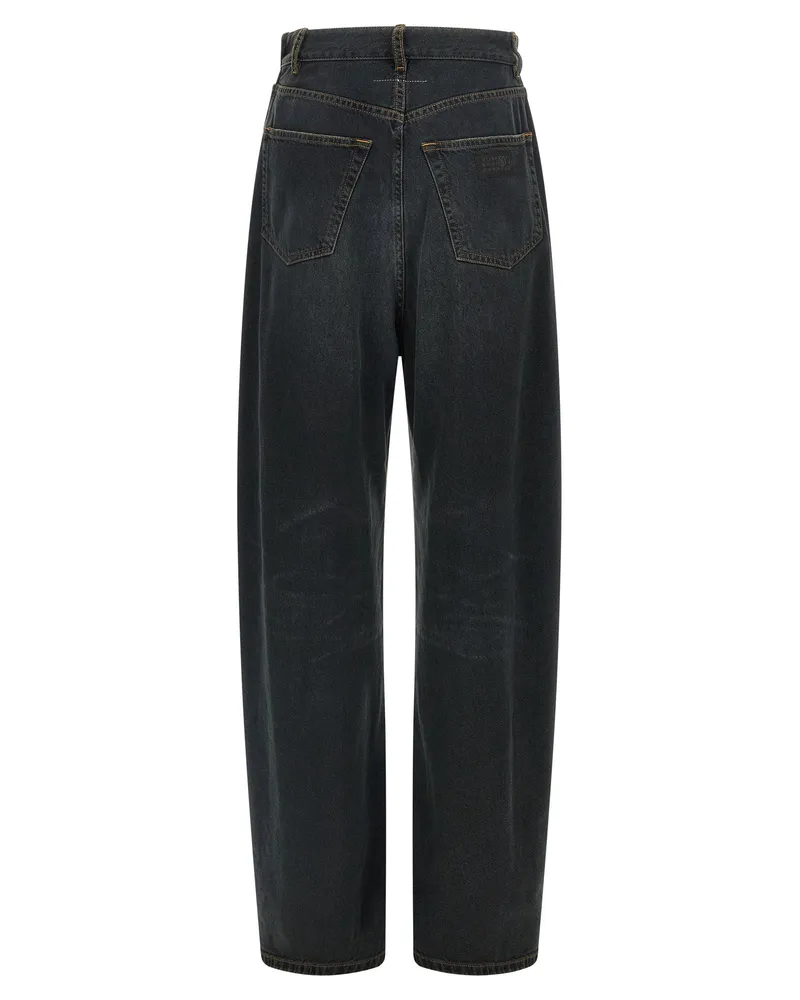 Maison Margiela Asymmetrical Structure Jeans — Charcoal Charcoal