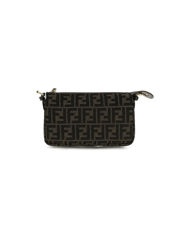 Fendi Women's Brown Polyester Shoulder Bag Brown