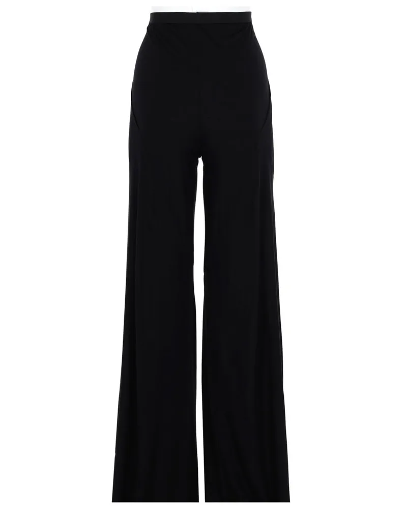 Rick Owens Lilies Bias-Cut Wide-Leg Viscose Trousers — Black Black