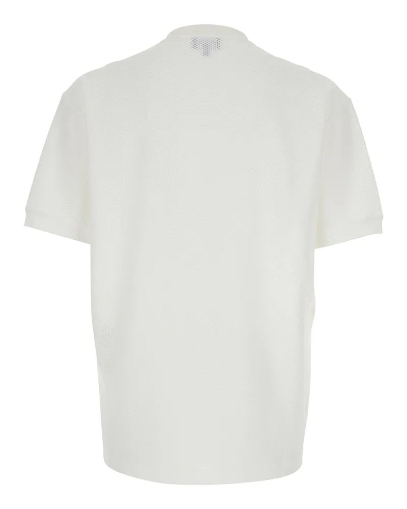 Giorgio Armani Men's T-Shirt Crew Neck White Elastane T-Shirts And Polos White