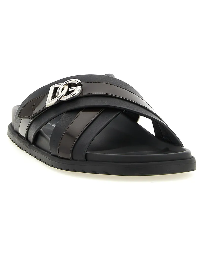 Dolce & Gabbana DG Casual Sandal — Black Black