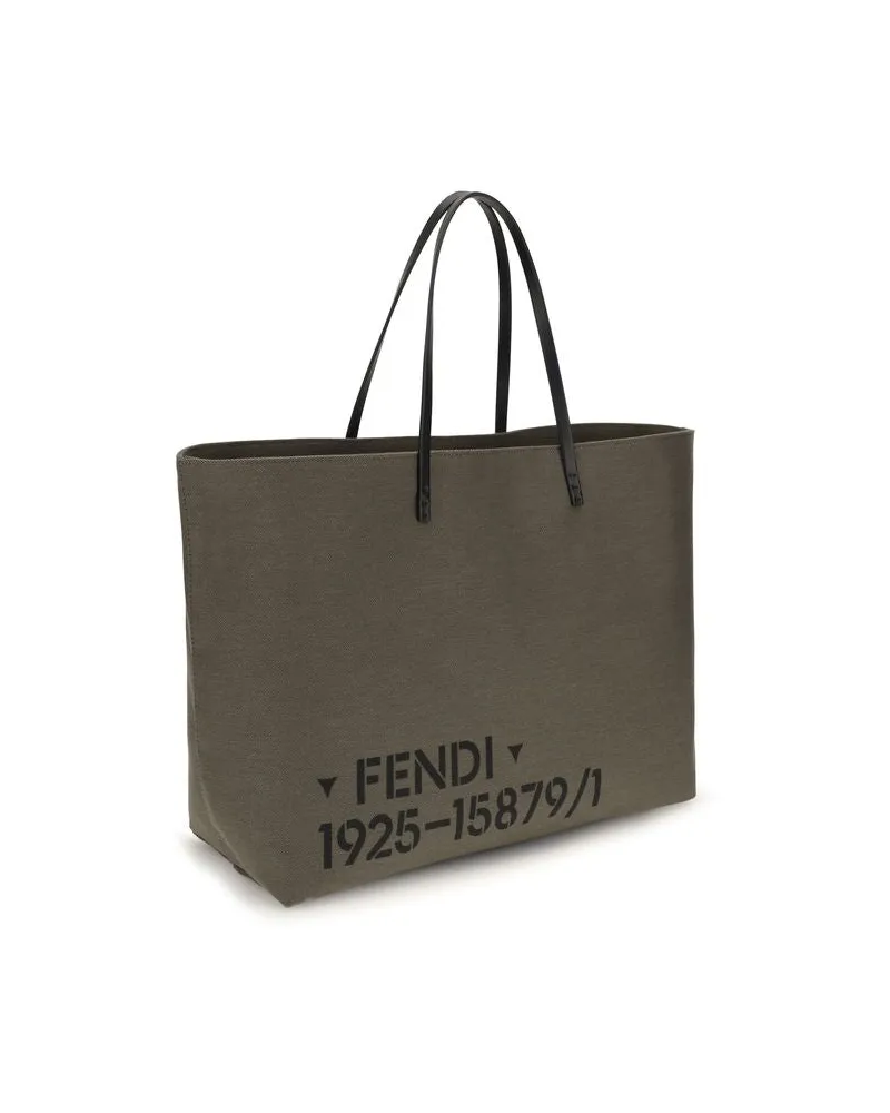 Fendi Canvas Shoulder Bag — Gray Gray