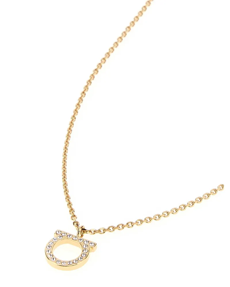 Ferragamo Gancini Necklace — Gold Gold