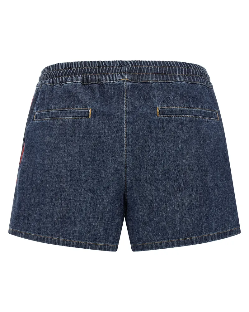 Valentino Garavani Women's Blue Cotton Bermuda Shorts Blue