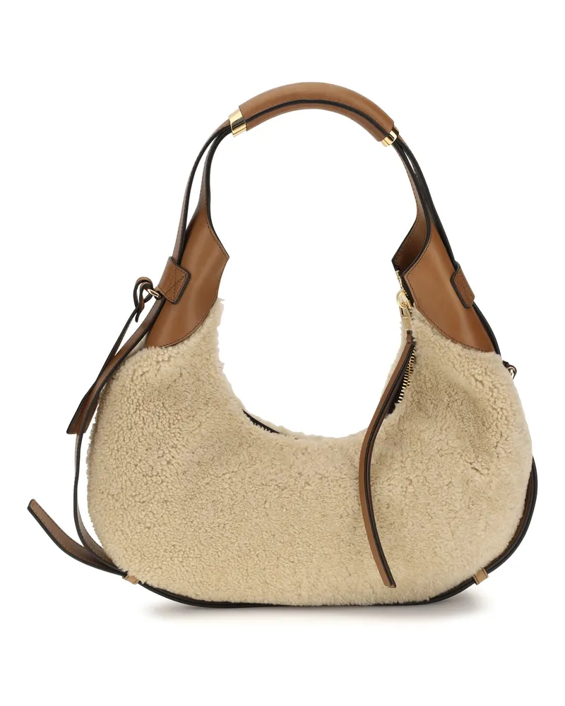 Moschino Handle Me Hobo Bag — Beige Beige