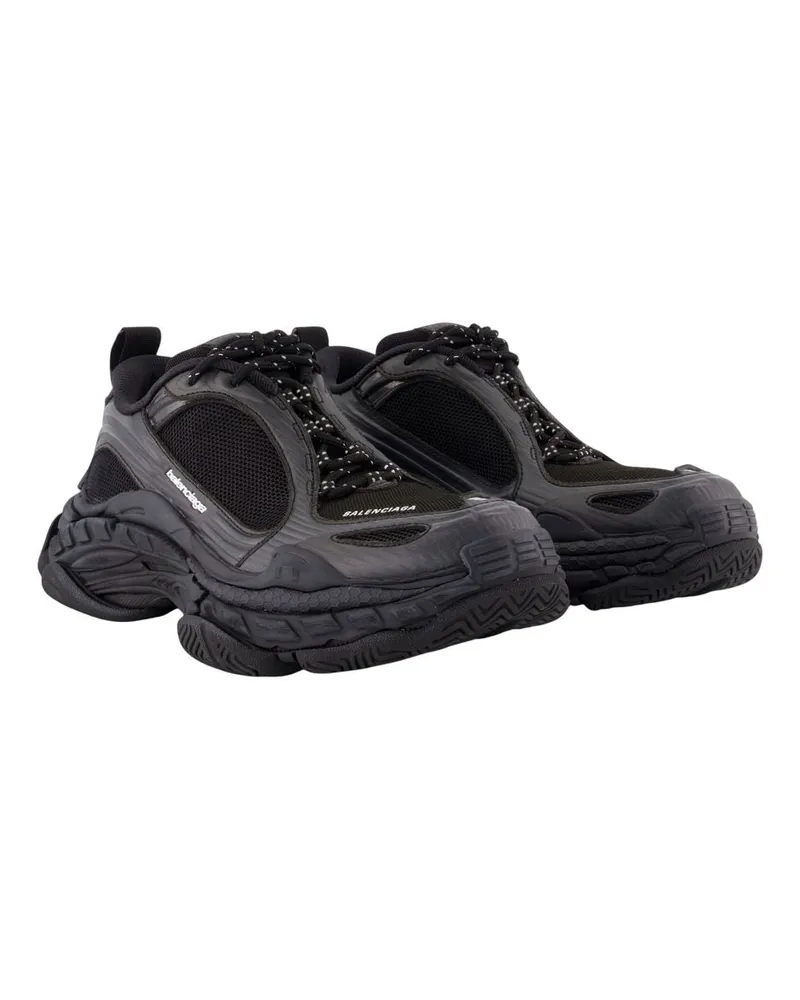 Balenciaga Women's Triple S 2 Sneakers -  Synthetic Black Shoes Black