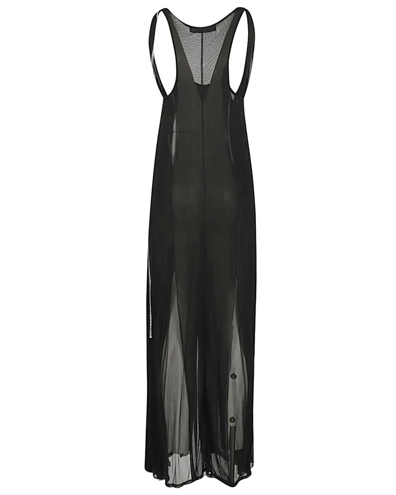 Y/PROJECT Semi-Sheer Tank Dress — Black Black