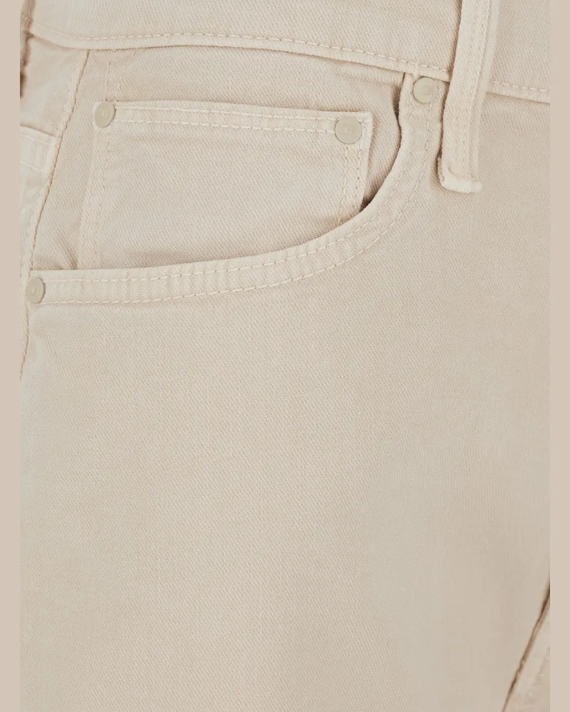 Mother Women's Jeans The Dodger Flod Beige Denim Cotton Beige