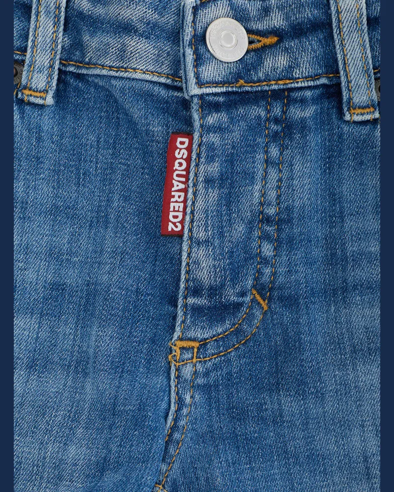 Dsquared2 Girls' Jeans Jennifer Blue Denim Cotton Trousers Blue