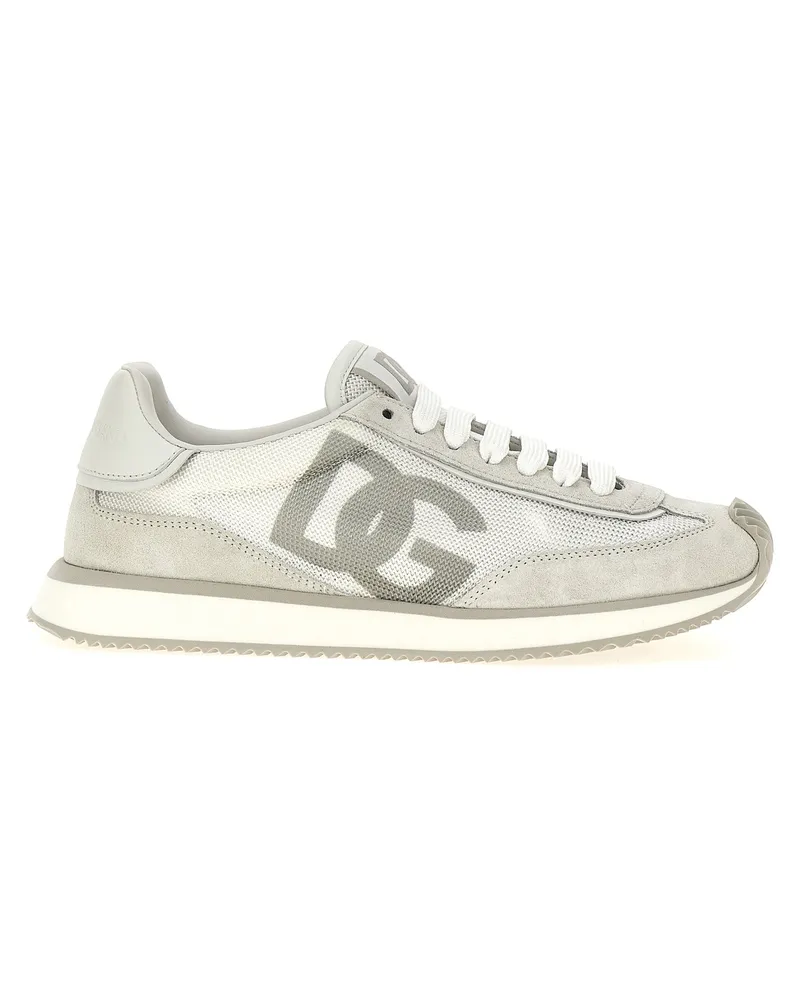 Dolce & Gabbana Women's White Calfskin Athletic Sneakers White
