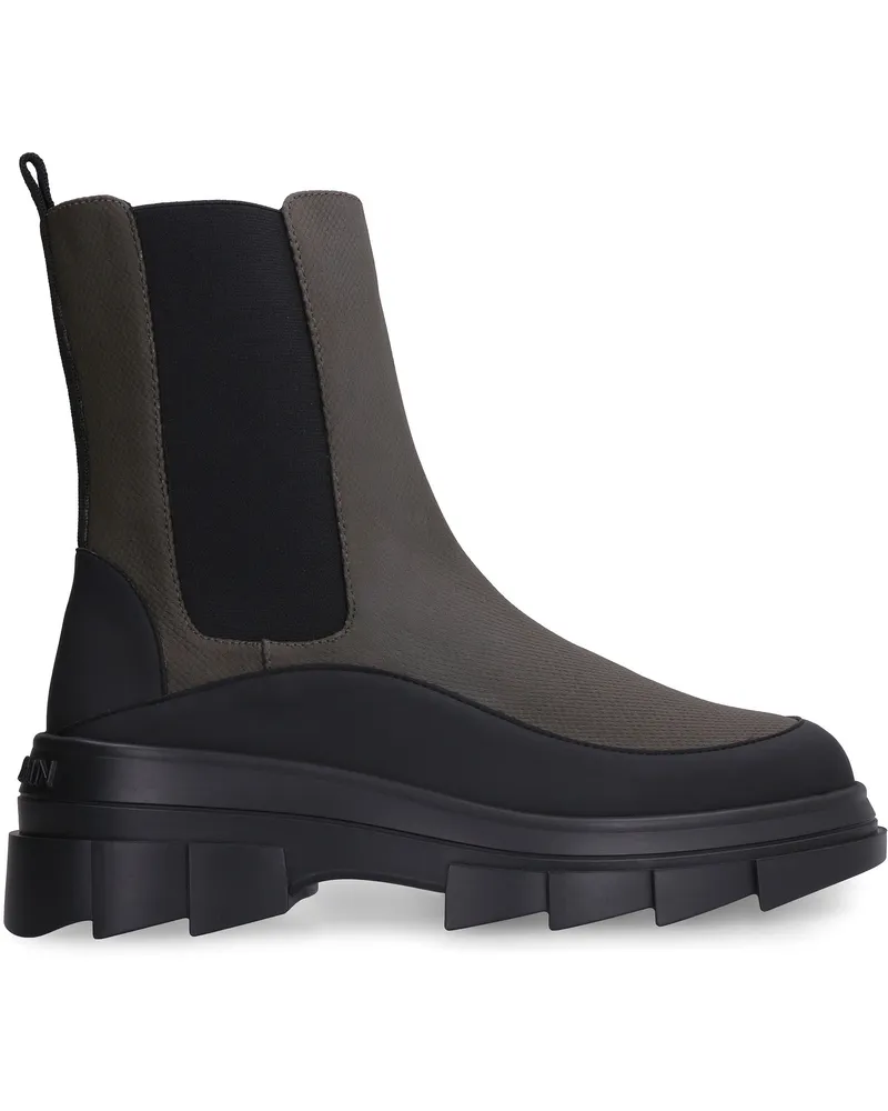 Stuart Weitzman Women's Noho Chelsea Boots Green Technical Fabric Gray