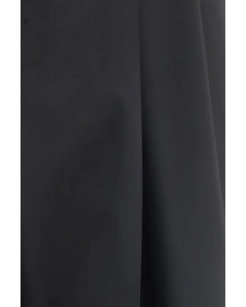 Dolce & Gabbana Men's Tailored Wide-Leg Wool Blend Pants Black Fleece Trousers Black