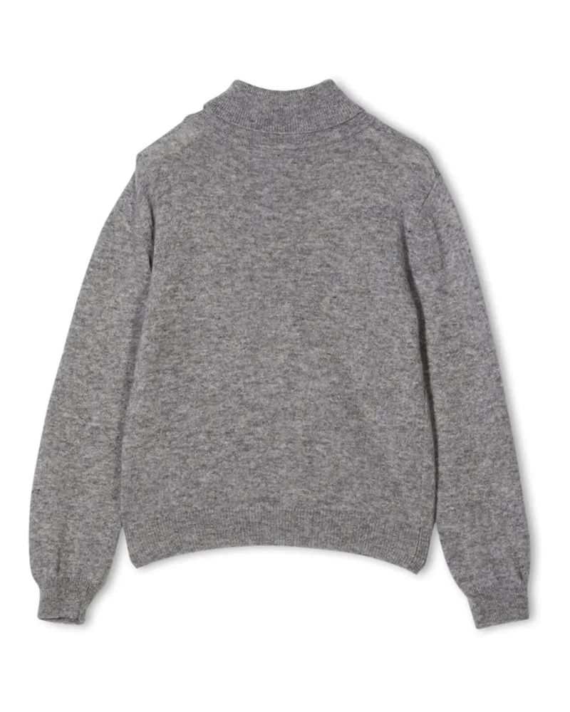 Fay Wool-Blend Turtleneck Sweater — Gray Gray