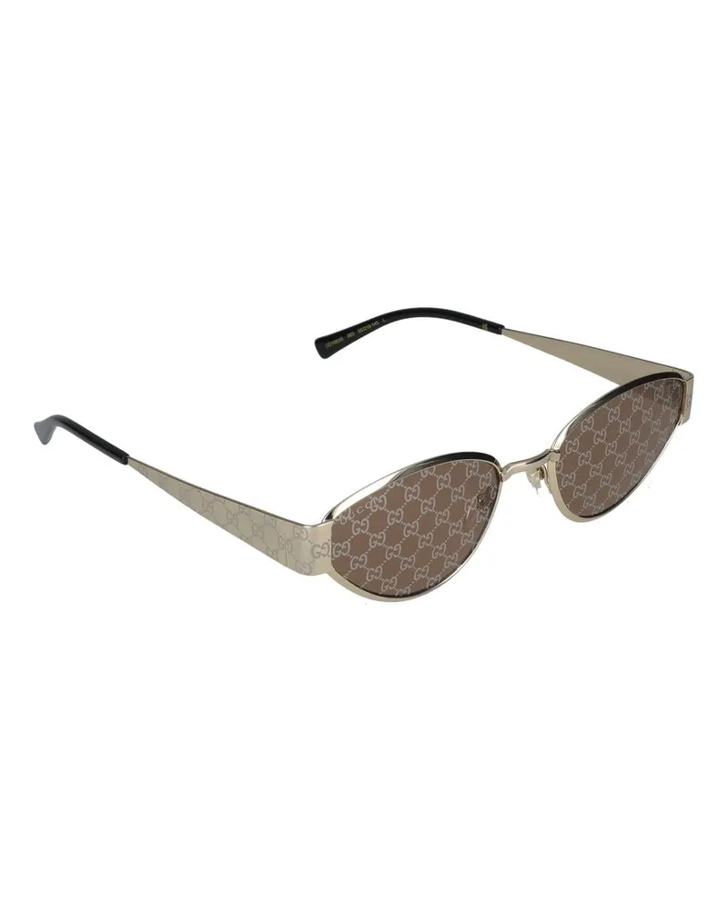 Gucci Women's Gg1853s Sunglasses Gold Metal Gold