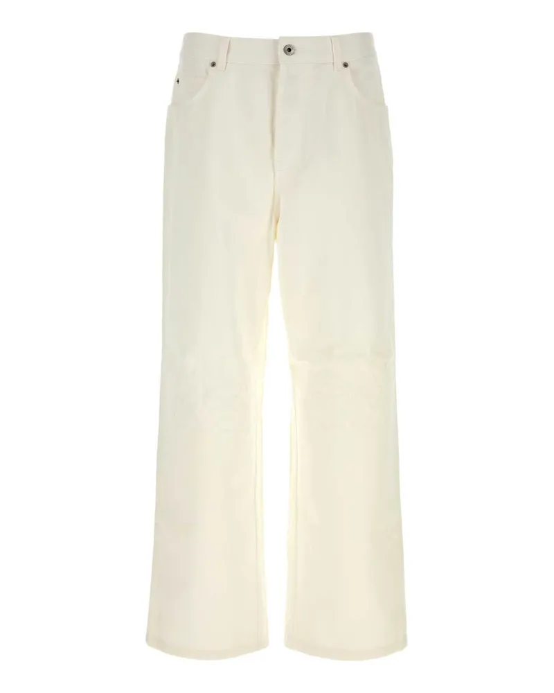 Loewe Anagram Baggy Jeans — White White