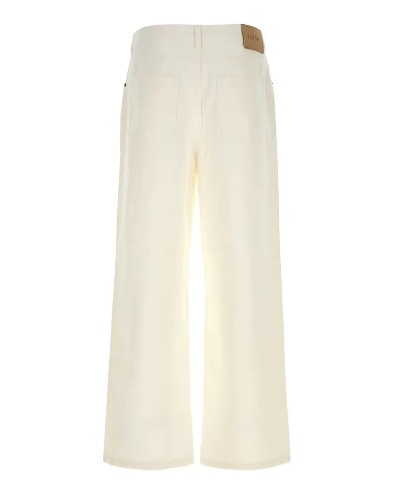 Loewe Anagram Baggy Jeans — White White