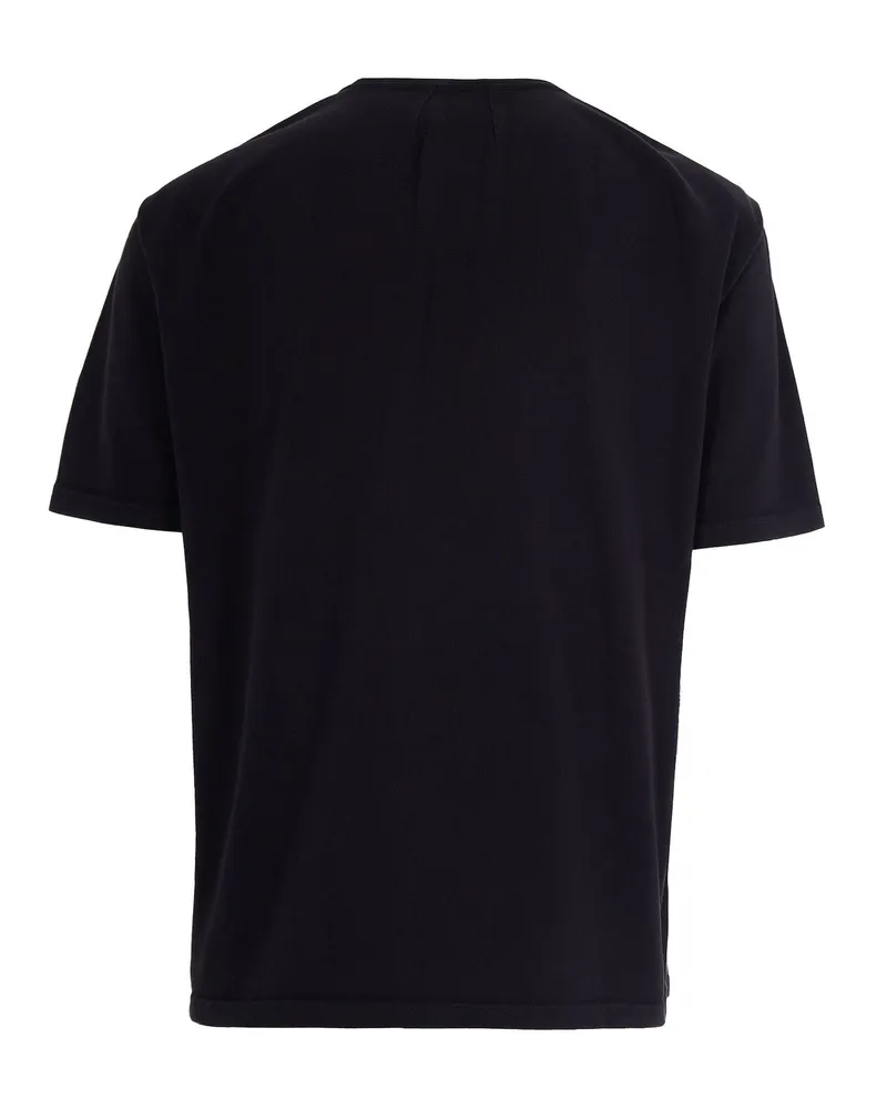 RHUDE Men's T-Shirt Ramatuelle Intl Racing Black-White Vintage Black-White-Yellow Cotton T-Shirts Black/white/yellow And Polos Black