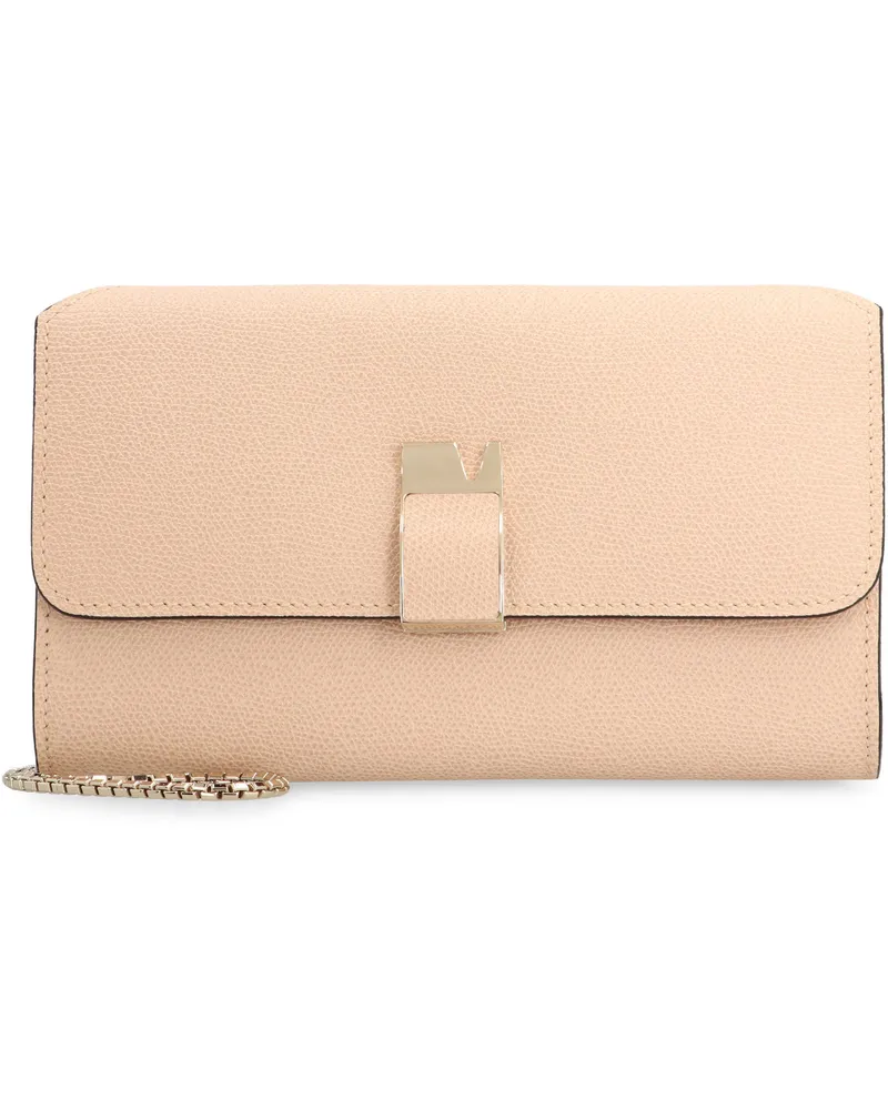 Valextra Women's Nolo Leather Clutch Pale Pink Calf Bags Pink